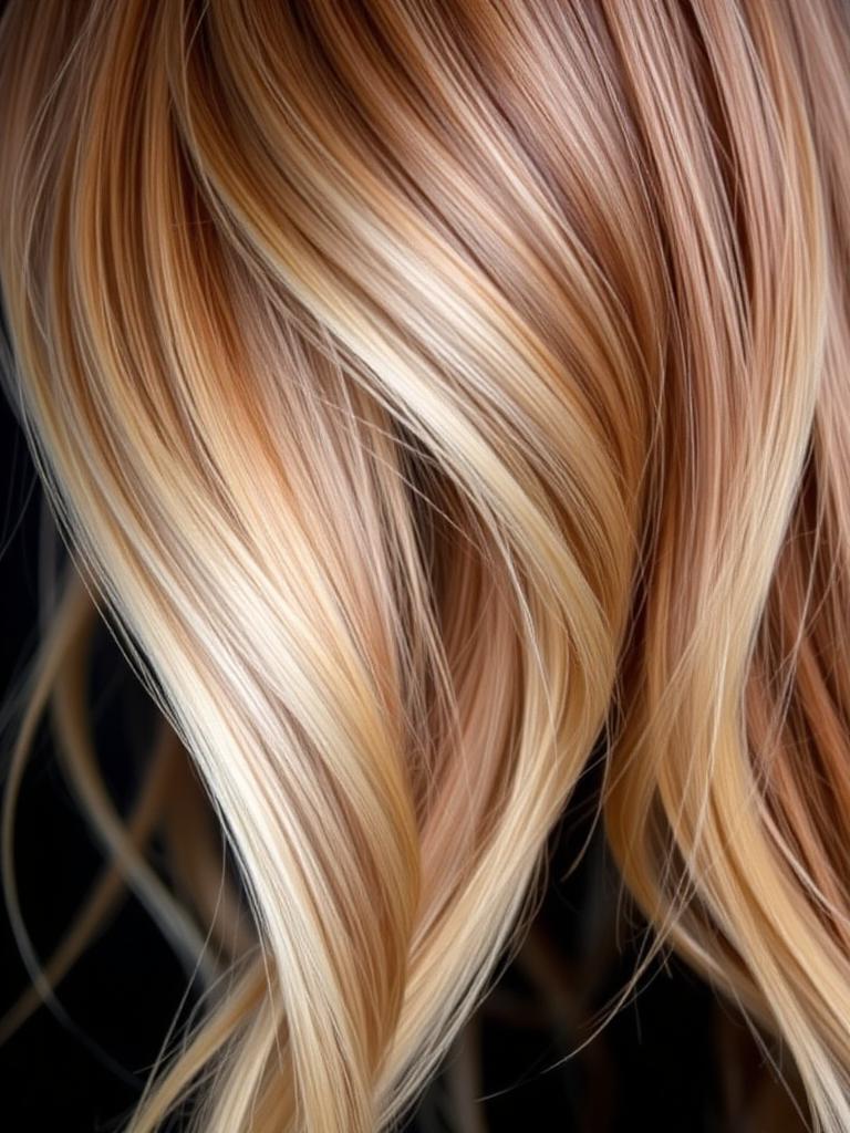 Warm balayage colour work